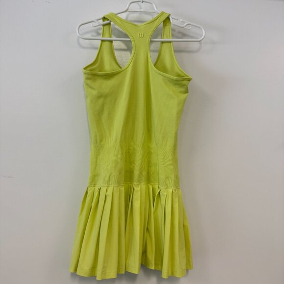 Wilson Tennis Ball Yellow Quick Drying Midtown Tennis Athleisure Athletic Dress - Picture 3 of 10